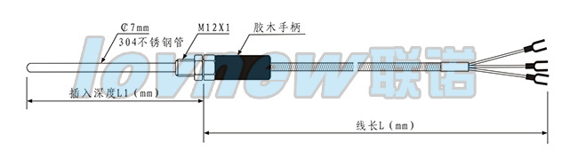 探头PT100示意图