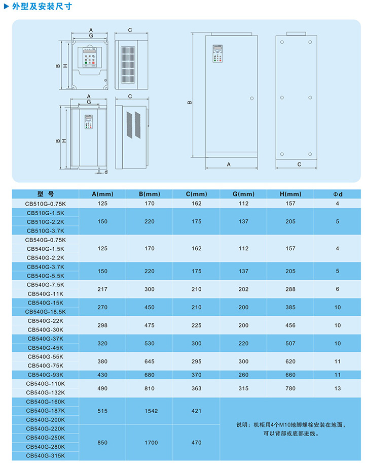外型及安装尺寸